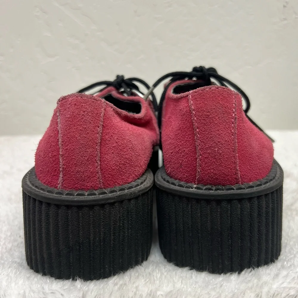 TUK Suede Mondo Creeper Unisex Pink Black Platform Size 6 women’s